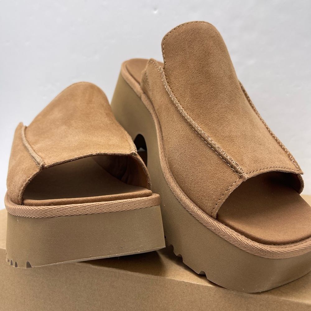 UGG Platform Slide Mules Sandals 
W / 1167476
W NEW HEIGHTS SLIDE Chestnut - Picture 5 of 16